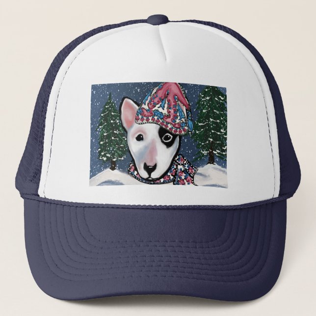 Gorra De Camionero Miniatura de Bull Terrier (Anverso)