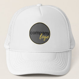 GORRA DE CAMIONERO MINIMAL BUSINESS LOGO COMPANY BRANDING WHITE