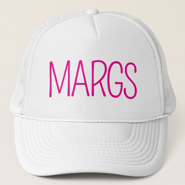 Gorra De Camionero Minimalist "MARGS" Bachelorette Party Hat (Anverso)