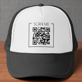 Gorra De Camionero Minimalist QR Code Scan Me Business