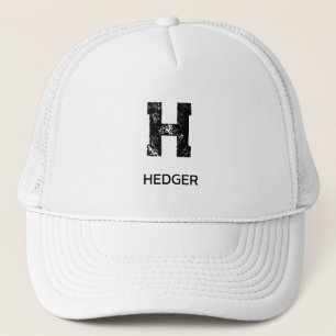 GORRA DE CAMIONERO MINIMALISTA NEGRA MONOGRAMA DE UNA LETRA NOMBRE BL