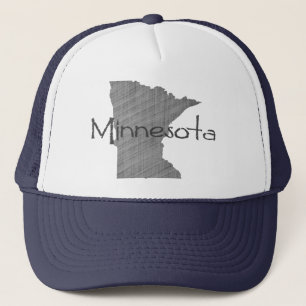 Gorra De Camionero Minnesota Chalkboard Gris Shaped Minnesotan