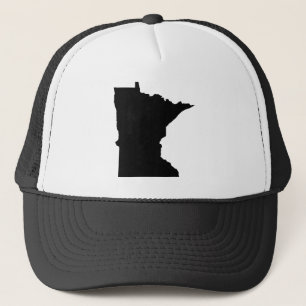 Gorra De Camionero Minnesota en blanco y negro