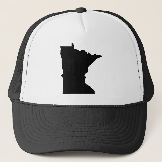 Gorra De Camionero Minnesota en blanco y negro (Anverso)