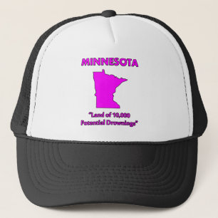 Gorra De Camionero Minnesota - Tierra de 10,000 ahogamientos potencia