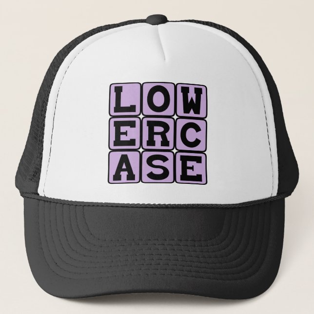 Gorra De Camionero Minúsculas, estilo de letra (Anverso)