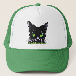 Gorra De Camionero Mirada de Gato Negro
