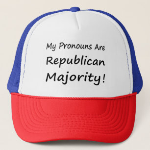 Gorra De Camionero Mis pronombres son mayoría republicana