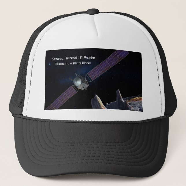 Gorra De Camionero Misión de Escultismo al Asteroide 16 Psique (Anverso)
