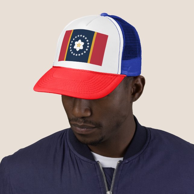 Gorra De Camionero Mississippi: La bandera del estado de Magnolia (In situ)