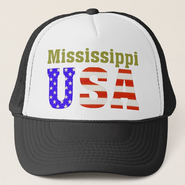 Gorra De Camionero ¡Mississippi los E.E.U.U.! (Anverso)