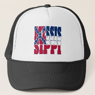 Gorra De Camionero Mississippi state flag text
