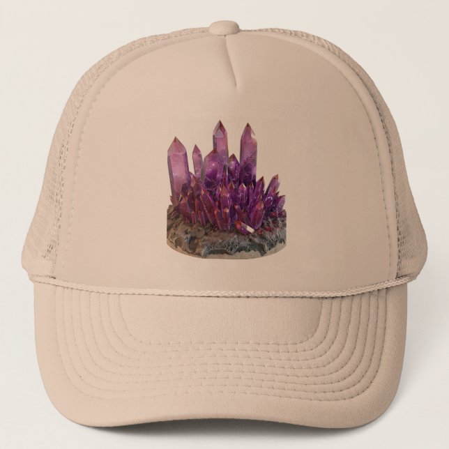 Gorra De Camionero Misterioso cúmulo de cristal púrpura (Anverso)