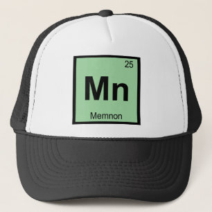 Gorra De Camionero Mn - Memnón Símbolo de la tabla periódica de quími