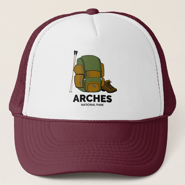 Gorra De Camionero Mochila del Parque Nacional Arches (Anverso)