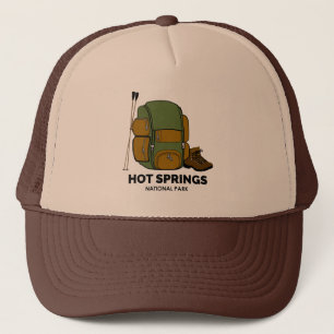 Gorra De Camionero Mochila del Parque Nacional de Hot Springs