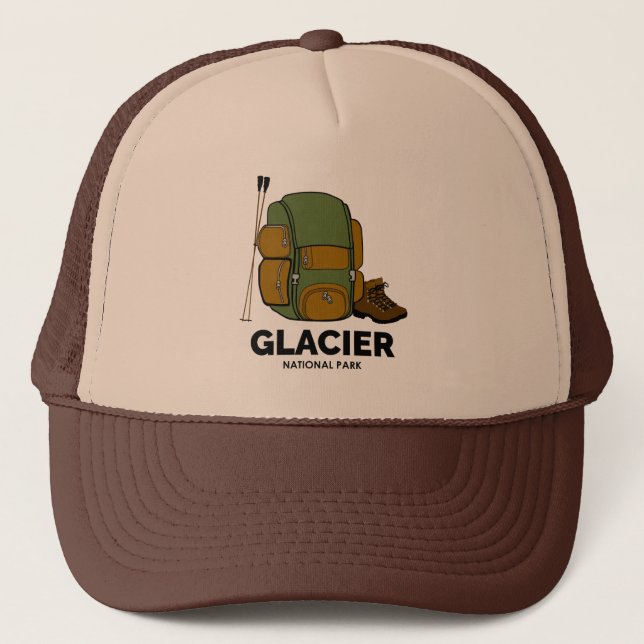 Gorra De Camionero Mochila del Parque Nacional Glaciar (Anverso)