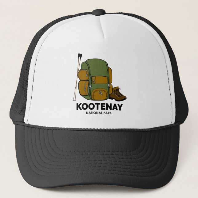 Gorra De Camionero Mochila del Parque Nacional Kootenay (Anverso)