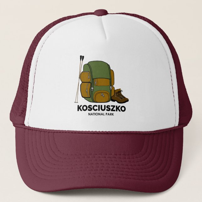 Gorra De Camionero Mochila del Parque Nacional Kosciuszko (Anverso)