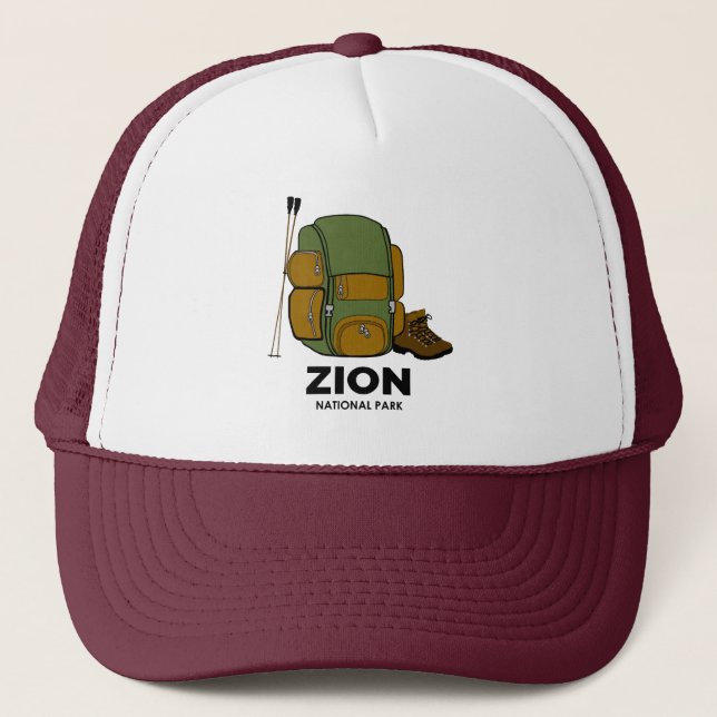 Gorra De Camionero Mochila del Parque Nacional Zion (Anverso)