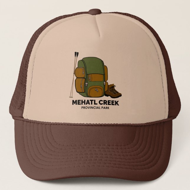 Gorra De Camionero Mochila del Parque Provincial Mehatl Creek (Anverso)