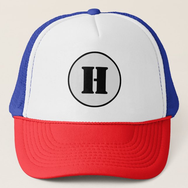 Gorra De Camionero Moda DE ESTILO MÍNIMO MODERNO MONOGRAM ELEGANTE SI (Anverso)
