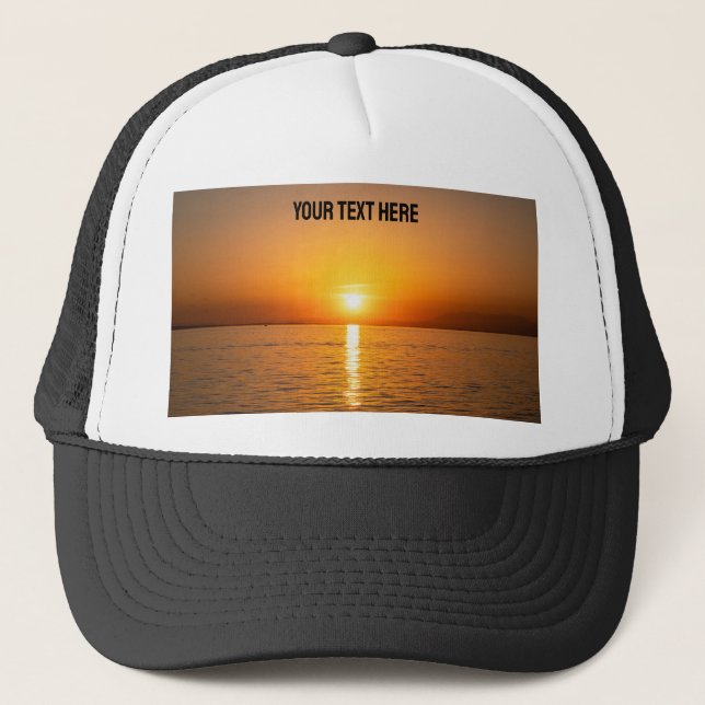 Gorra De Camionero Moda de texto y foto personalizada y elegante (Anverso)