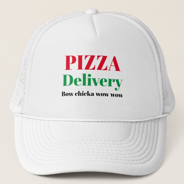 Gorra De Camionero Moda divertida del arco de la ENTREGA de la PIZZA (Anverso)