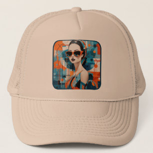 Gorra De Camionero Moda mujer moderna, elegancia geométrica