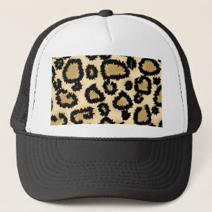 Gorra De Camionero Modelo, Brown y negro del estampado leopardo