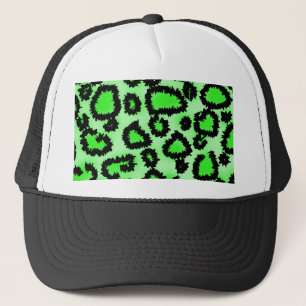 Gorra De Camionero Modelo del estampado leopardo del negro y de la