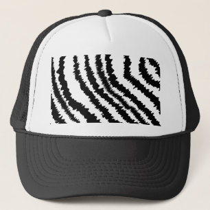 Gorra De Camionero Modelo negro del estampado de zebra