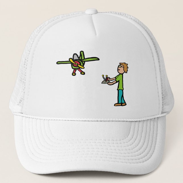 Gorra De Camionero Modelo RC Avión Volando (Anverso)