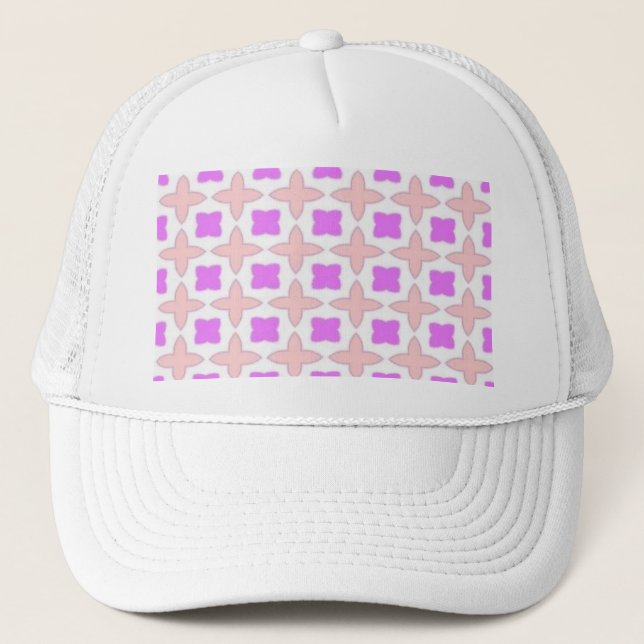Gorra De Camionero modelo rosado y blanco (Anverso)