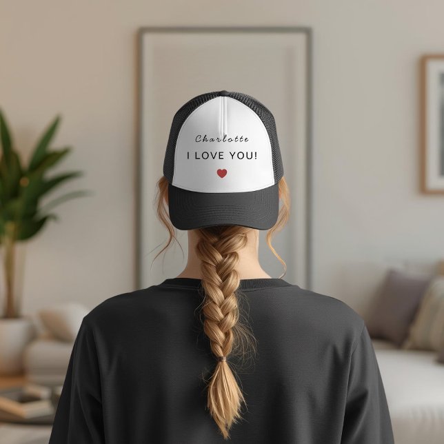 Gorra De Camionero Modern Personalized Valentine Trucker Hat (Subido por el creador)