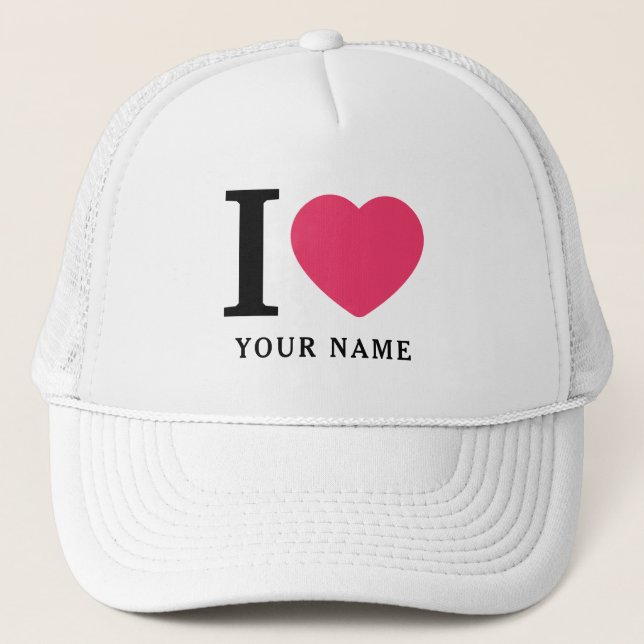 Gorra De Camionero Modern Simple I Heart Name Bachelorette Party (Anverso)