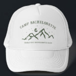 Gorra De Camionero Moderna fiesta simple de soltero de fin de semana<br><div class="desc">Sombrero moderno para camioneros de Bachelorette de fin de semana simple de camping</div>
