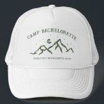 Gorra De Camionero Moderna fiesta simple de soltero de fin de semana<br><div class="desc">Sombrero moderno para camioneros de Bachelorette de fin de semana simple de camping</div>