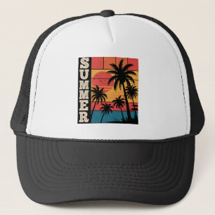 Gorra De Camionero Moderna Palm Tree de playa de veraneo de moda