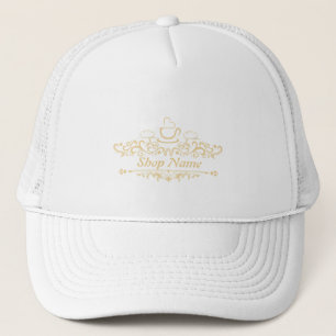 Gorra De Camionero Moderna panadería de café casera personalizado Log
