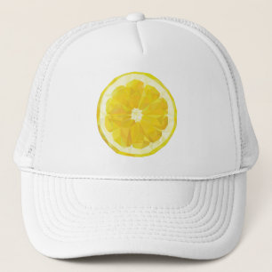Gorra De Camionero Moderna tajada de limón fresco amarillo