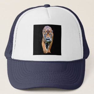 Gorra De Camionero Moderno Arte Pop Elegante Blanco Y Naval