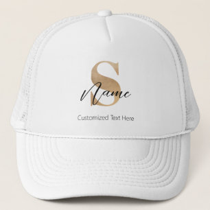 Gorra De Camionero Moderno Monogramado inicial S & Name personalizado