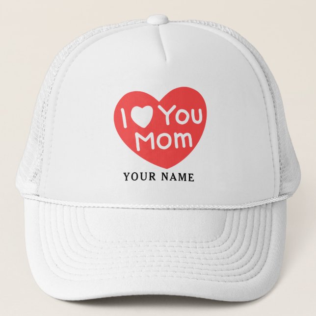 Gorra De Camionero Moderno Simple Te Amo Mamá (Anverso)