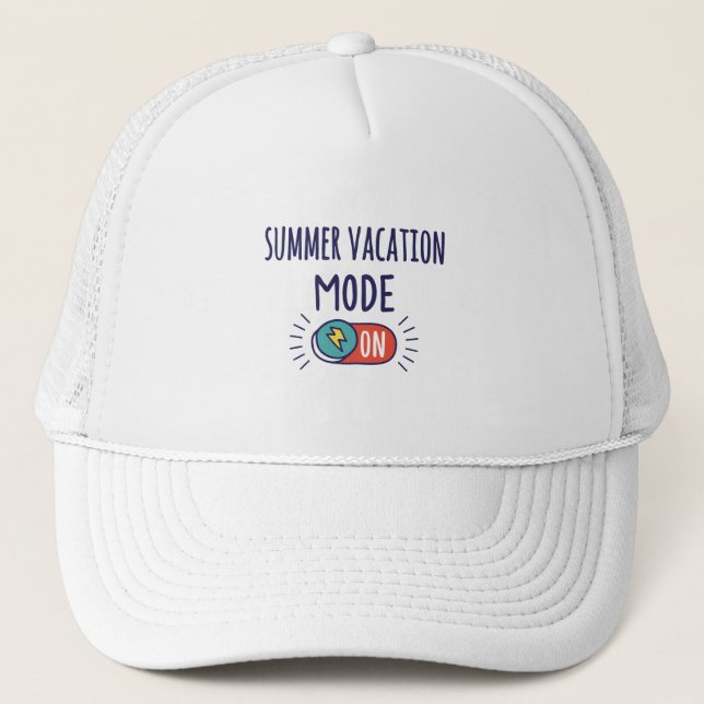 Gorra De Camionero Modo de vacaciones de verano activado (Anverso)