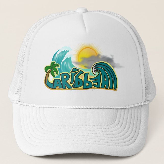 Gorra De Camionero Modo del Caribe de la playa (Anverso)