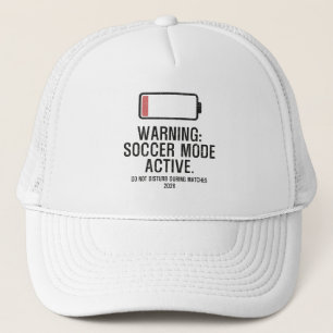 Gorra De Camionero Modo Fútbol Divertido Activo Batería Baja Angustia