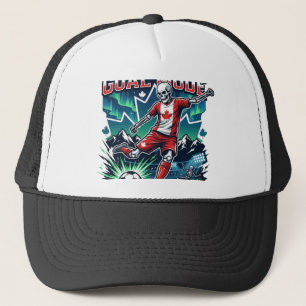 Gorra De Camionero Modo Gol Canadá Esqueleto Delantero Naciones Dinám