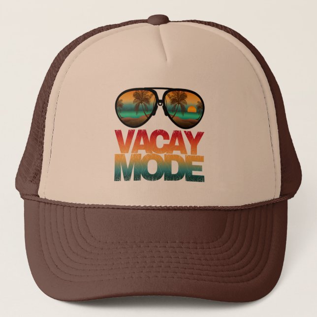 Gorra De Camionero Modo Vacaciones (Anverso)