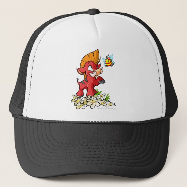 Gorra De Camionero Moehog rojo y zumbido (Anverso)